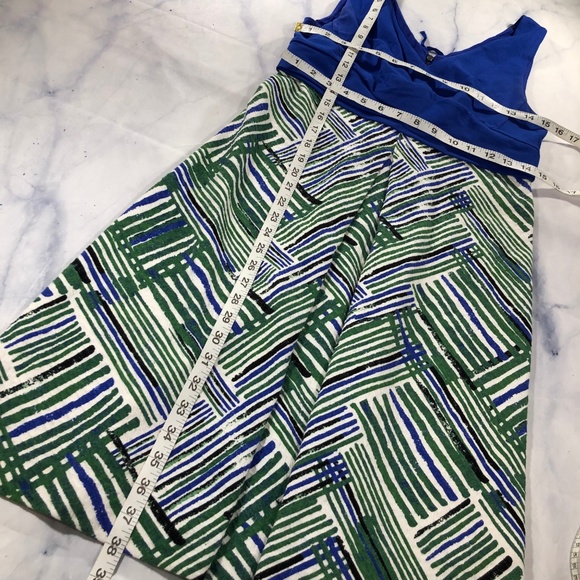 Anthropologie HD in Paris Blue Green Ardmore Dress - Picture 5 of 8